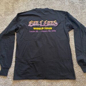 Bee Gees World Tour Crew Shirt 1998 Size Large Lincoln Nebraska Parody?